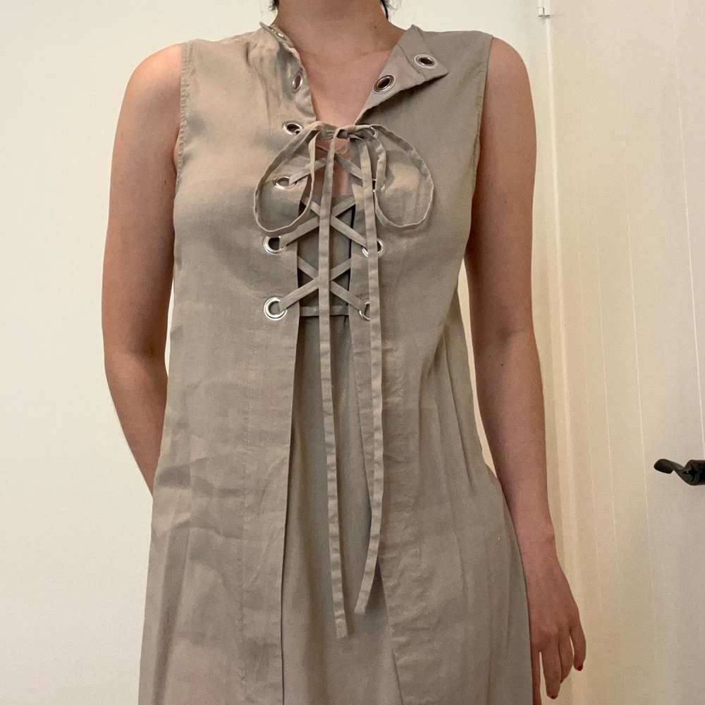 Theory linen shift dress